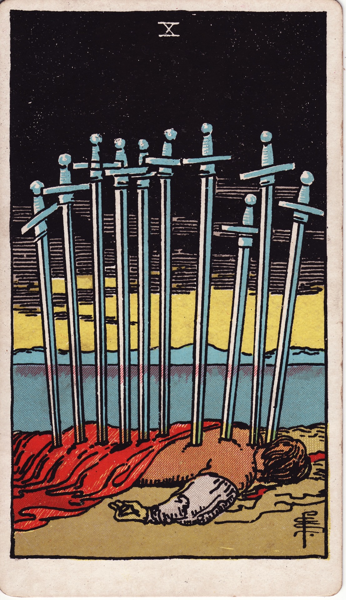 Ten of Swords tarot card