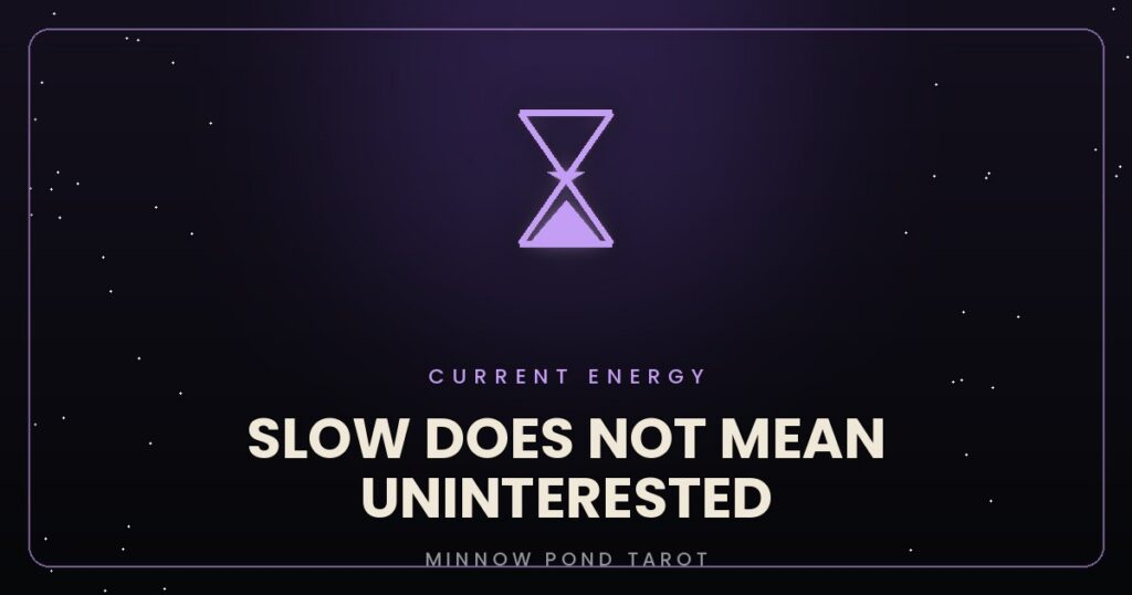 Slow Does Not Mean Uninterested